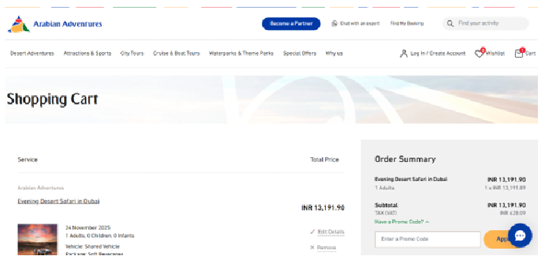 Arabian Adventures Coupon