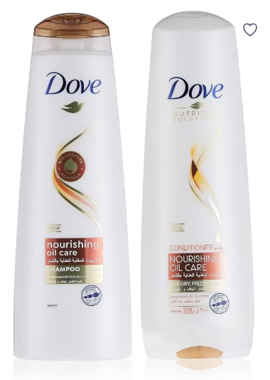 Dove Shampoo Nourishing Oil Care, 400ml + Conditioner, 320ml