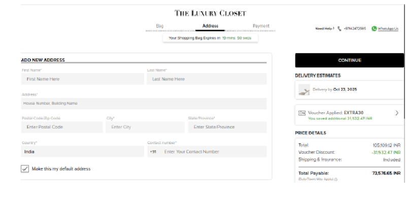 The Luxury Closet Coupon