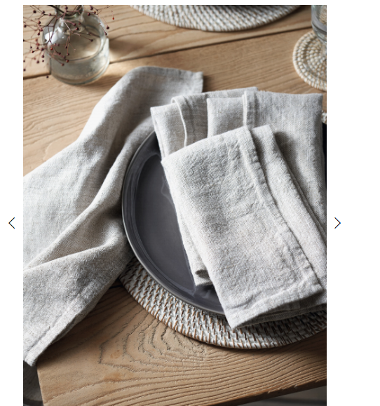 The White Company Rustic Linen Napkin Set